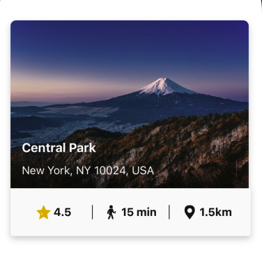 PlaceCard Example
