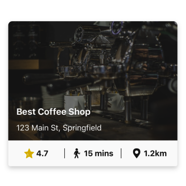PlaceCard Example Result